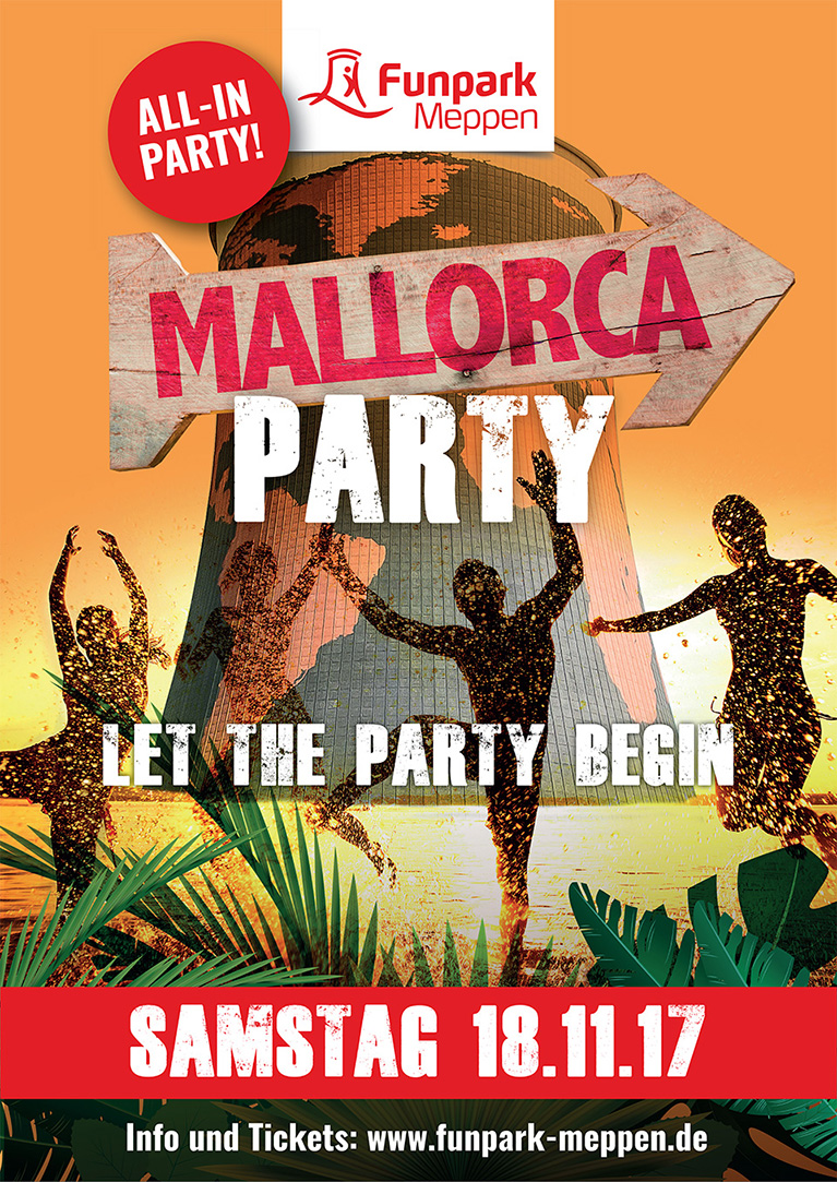 All-In-Mallorca Party im Funpark Meppen am Samstag, 18.11.2017
